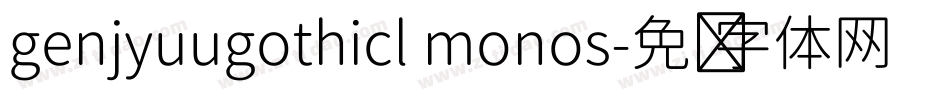 genjyuugothicl monos字体转换